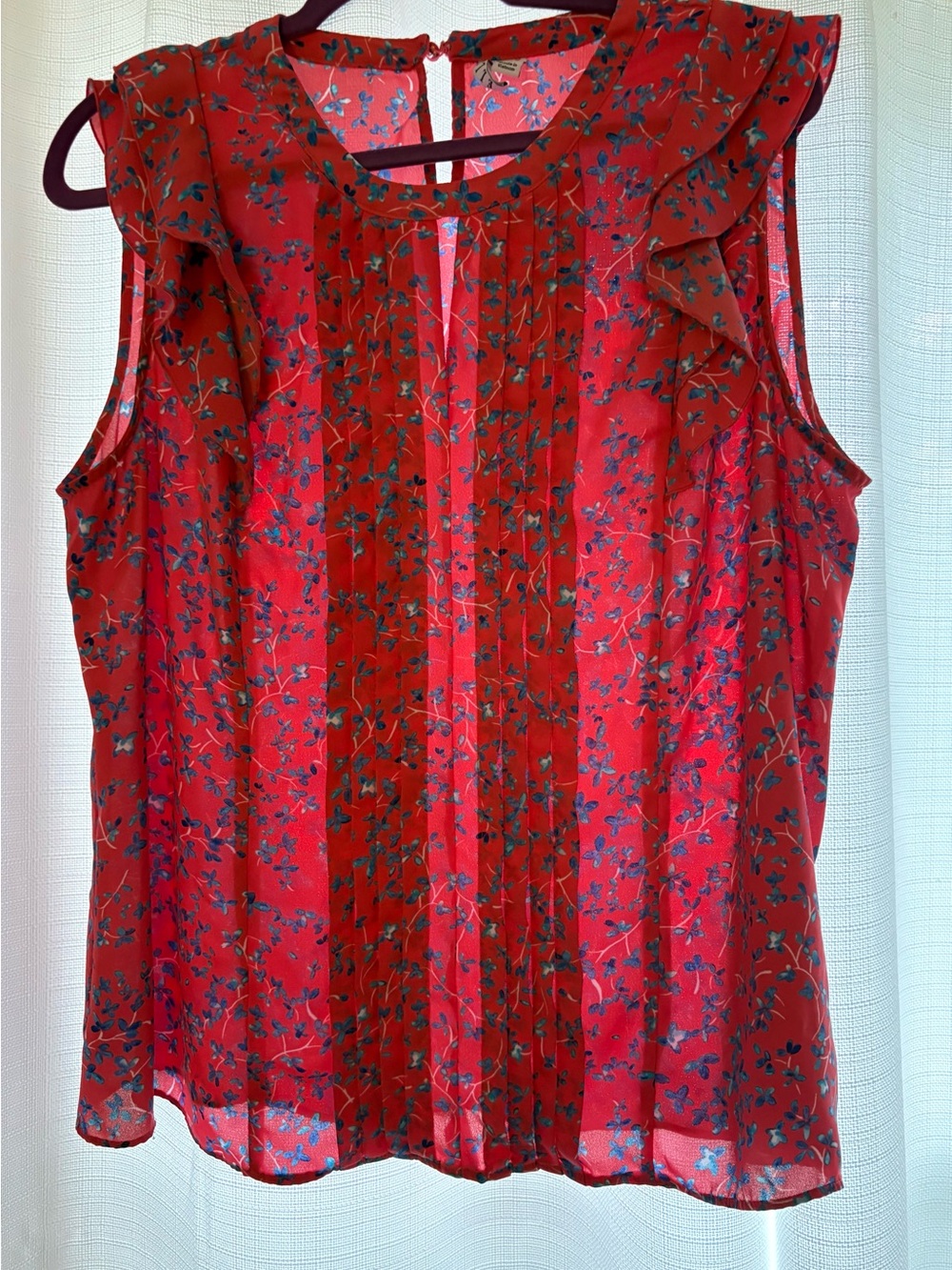 Elle Floral Ruffle Sleeveless Top